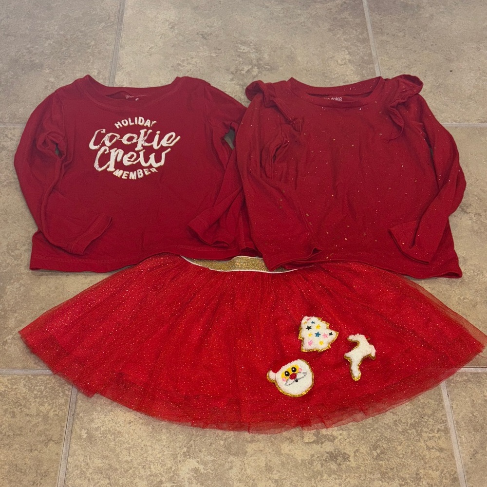 Wink Red Holiday Cookie Crew Costume Set